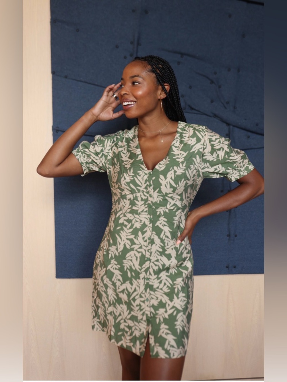 ba&sh Olive Green Lady Dress size small